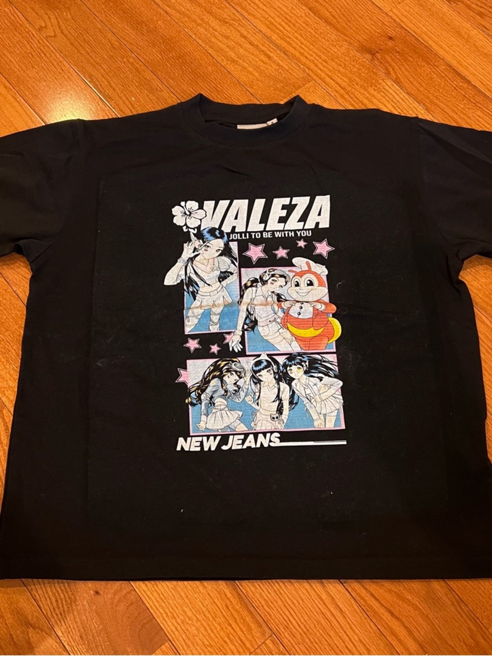 Mens Womens KPOP Valeza New Jeans X Jollibee Premium Cotton Tee T shirt Small